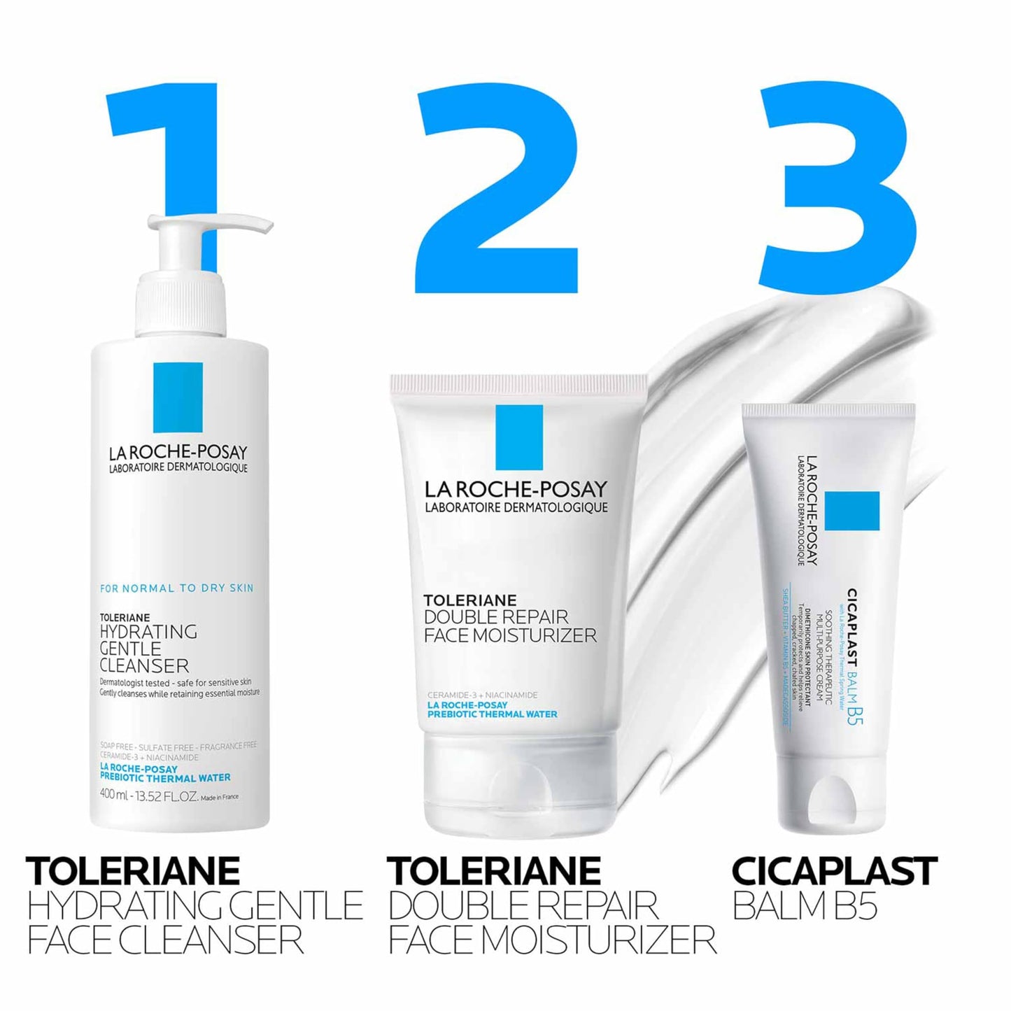 La Roche-Posay Cicaplast Balm B5, Madecassoside + Shea Butter + Vitamin B5 Panthenol, Healing Ointment & Therapeutic Multi Purpose Calming Cream for Dry & Irritated Skin, Paraben Free