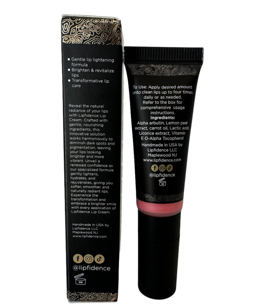 Lipfidence Lip Lightening Cream for Dark Lips|Lip Lightener for Smokers and Non-Smokers | Help fade lip discoloration with Alpha Arbutin & Licorice Extract | Scented+Soothing Mint 10ml/0.33fl.oz