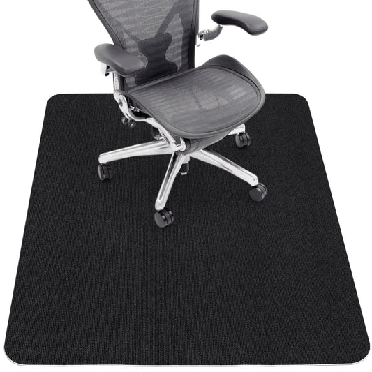 Office Chair Mat for Hardwood Floor,Computer Gaming Chair Mat,Office Chair Mat for Tile Floor,Large Floor Protector Rug,Anti-Slip,Easy to Clean,Pure Black(48"x36")