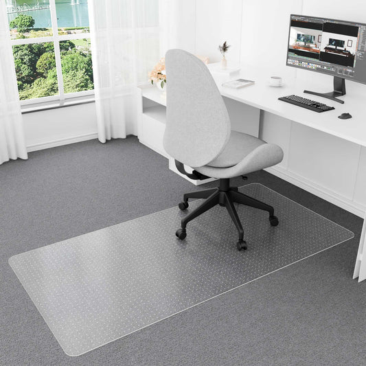 Chair Mat for Carpet, 36” x 72” Office Floor Mats for Rolling Chairs, Floor Protector Mats, Easy Glide Desk Floor Mat for Low Pile Carpet (Rectangle)