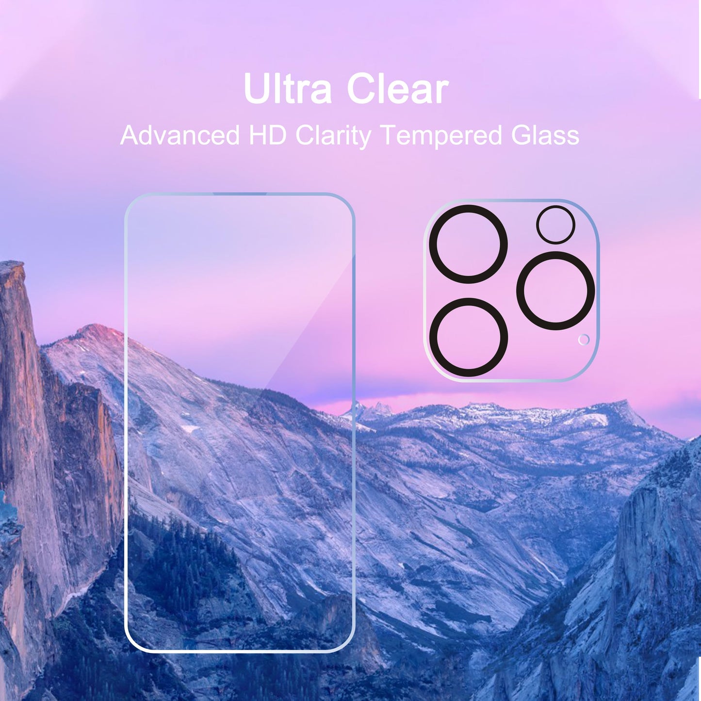 3 Pack Screen Protector for iPhone 16 Pro [6.3 inch] + 3 Pack Camera Lens Protector with Installation Frame,Case Friendly Tempered Glass Film,[9H Hardness] - HD [6 Pack]