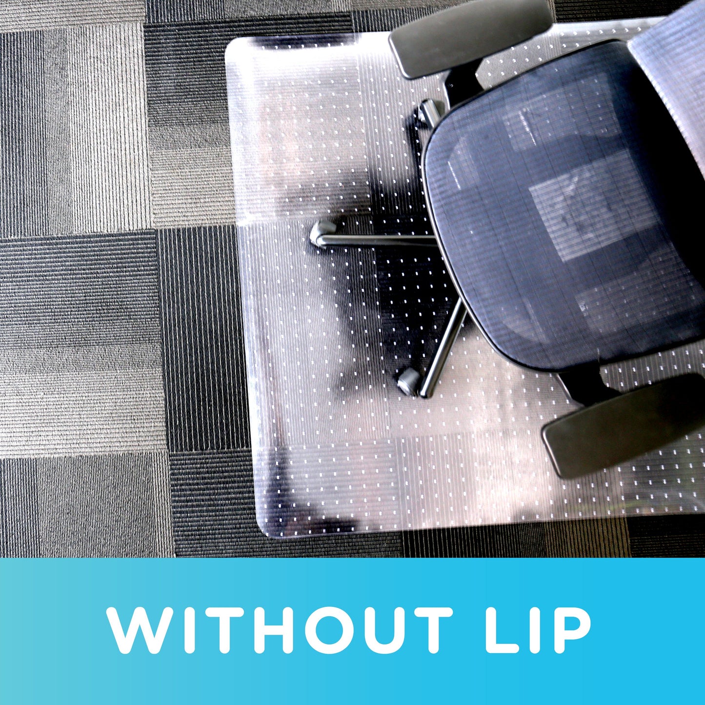Office Chair Mat for Low Pile Carpet with Lip, 36" x 48", Clear