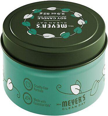 Mrs. Meyer's Basil Scented Soy Tin Candle 12 Hour Burn Time Soy Wax - 2.9 oz - Better Savings Group