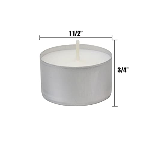 Stonebriar 100 Pack Unscented Tea Light Candles with 6-7 Hour Extended Burn Time