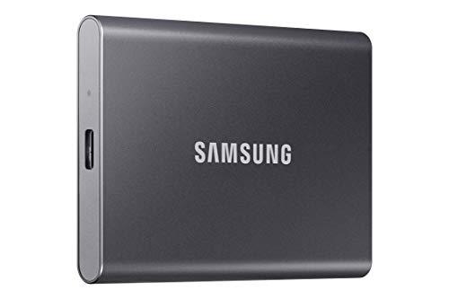 SAMSUNG SSD T7 Portable External Solid State Drive 1TB, Up to 1050MB/s, USB 3.2 Gen 2, Reliable Storage for Gaming, Students, Professionals, MU-PC1T0T/AM, Gray - GEAR4EVER