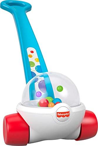 Fisher-Price Corn Popper Baby to Toddler Push Toy with Ball-Popping Action for Ages 1+ Years, 2-Piece Assembly, Blue - Better Savings Group