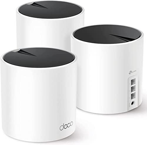 TP-Link Deco AX3000 WiFi 6 Mesh System(Deco X55) - Covers up to 6500 Sq.Ft. , Replaces Wireless Router and Extender, 3 Gigabit ports per unit, supports Ethernet Backhaul (3-pack) - GEAR4EVER