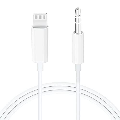 iSkey [Apple MFi Certified Aux Cord for iPhone, 3.5mm Aux Cable for Car Compatible with iPhone 13 12 11 XS XR X 8 7 6 iPad iPod for Car Home Stereo, Speaker, Headphone, Support All iOS Version - GEAR4EVER