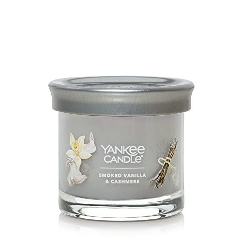 Yankee Candle Smoked Vanilla & Cashmere Scented, Signature 4.3oz Small Tumbler Single Wick Candle, Over 20 Hours of Burn Time