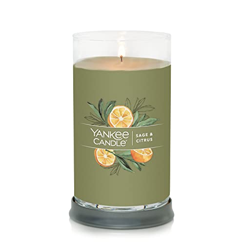 Yankee Candle Sage & Citrus Signature Medium Pillar Candle, 14.25oz