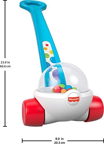 Fisher-Price Corn Popper Baby to Toddler Push Toy with Ball-Popping Action for Ages 1+ Years, 2-Piece Assembly, Blue - Better Savings Group