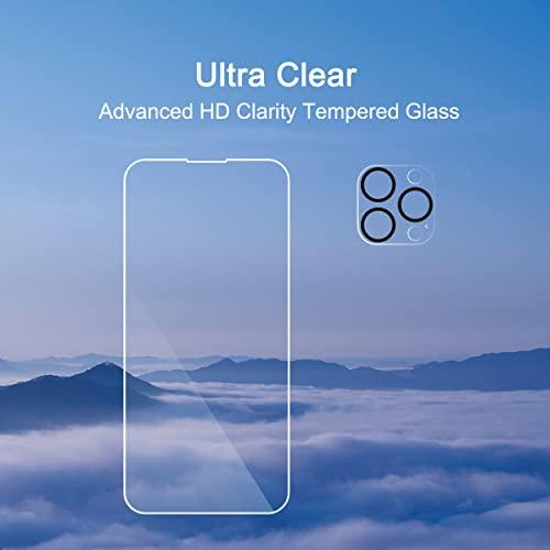 Ailun 3 Pack Screen Protector for iPhone 14 Pro Max[6.7 inch] + 3 Pack Camera Lens Protector,Sensor Protection,Dynamic Island Compatible,Case Friendly Tempered Glass Film,[9H Hardness] - HD - GEAR4EVER