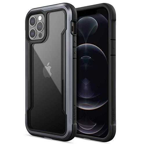 RAPTIC Shield Case Compatible with iPhone 12 Case & iPhone 12 Pro Case, Shock Absorbing Protection, Durable Aluminum Frame, 10ft Drop Tested, Fits iPhone 12 & 12 Pro, Black - GEAR4EVER