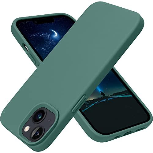 OTOFLY Designed for iPhone 13 Phone Case, Silicone Shockproof Slim Thin Phone Case for iPhone 13 6.1 inch Midnight Green - GEAR4EVER