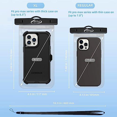 AiRunTech Waterproof Case, Waterproof Cell Phone Dry Bag Compatible for iPhone 14/13/12/12 Pro Max/11/11 Pro/SE/Xs Max/XR/8P/7 Galaxy up to 7.0", Phone Pouch for Beach Kayaking Travel (2 Pack) - GEAR4EVER