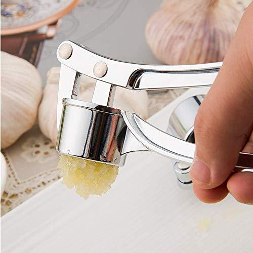 Garlic Press Mincer Ginger Crusher Squeezer Heavy Duty Metal Garlic Presser Chopper Slicer (Classic) - Better Savings Group