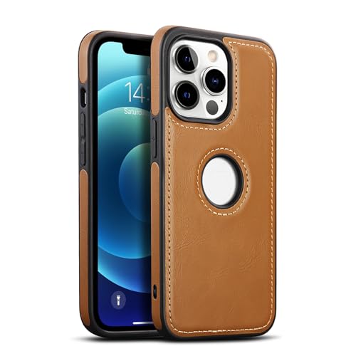 GEAR 4 EVER Frontier for iPhone 15 Pro Phone Case - Western-Style Leather - Rugged Protection and Vintage Charm - Compatible with 15 Pro (Camel)