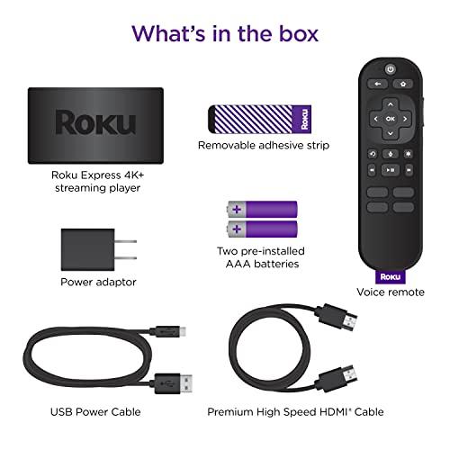 Roku Express 4K+ | Roku Streaming Device 4K/HDR, Roku Voice Remote, Free & Live TV - GEAR4EVER