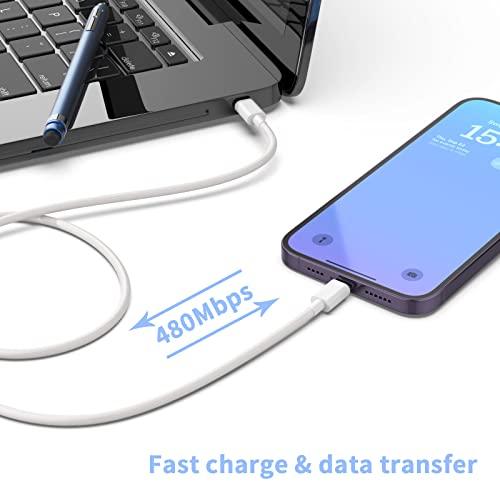 iPhone Charger [Apple MFi Certified] 2 Pack 20W PD USB C Wall Fast Charger Adapter with 2 Pack 6FT Type C to Lightning Cable Compatible with iPhone 14 13 12 11 Pro Max XR XS X,iPad - GEAR4EVER