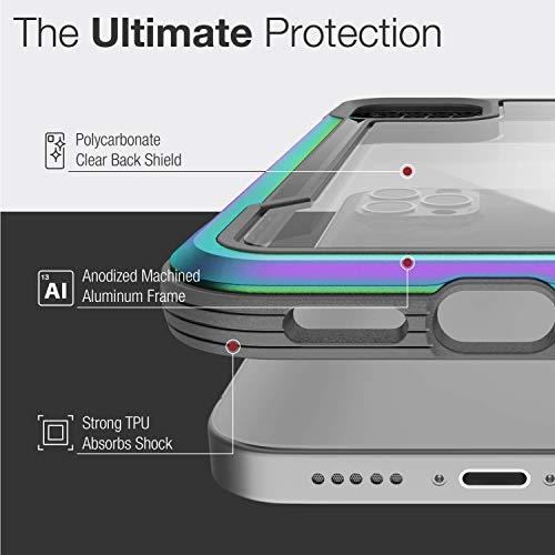 Raptic Shield Case Compatible with iPhone 12 Case & iPhone 12 Pro Case, Shock Absorbing Protection, Durable Aluminum Frame, 10ft Drop Tested, Fits iPhone 12 & 12 Pro, Iridescent - GEAR4EVER