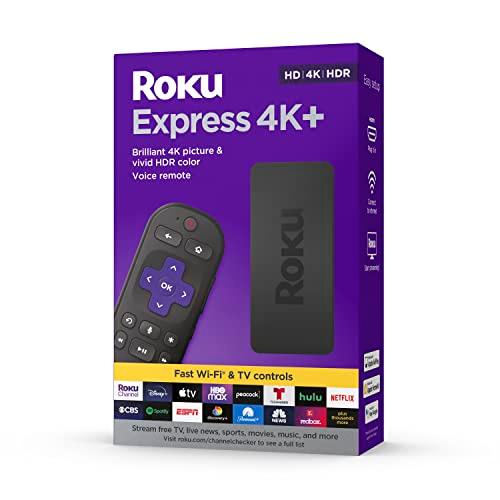 Roku Express 4K+ | Roku Streaming Device 4K/HDR, Roku Voice Remote, Free & Live TV - GEAR4EVER