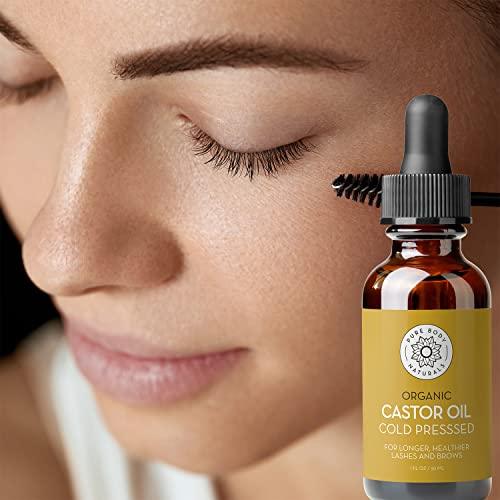 Castor Oil for Eyelashes and Eyebrows - Brow and Lash Growth Serum - Organic Hexane Free Cold Pressed Unrefined - 1 fl oz - Pure Body Naturals - Better Savings Group