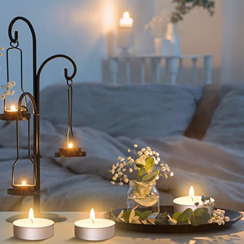 200 Pcs Scented Tea Lights Candles Tea Candles, 4 Hour Long Burn Time White Small Candle for Christmas Home Wedding Party Holiday Dinner Table Decoration (Vanilla Scent)