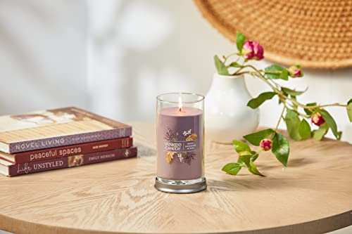 Yankee Candle Dried Lavender & Oak Signature Medium Pillar Candle, 14.25oz, Medium Purple