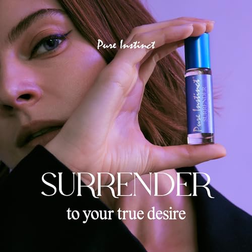 Pure Instinct SURRENDER Roll-On The Original Pheromone Infused Essential Oil Perfume Fragrance EdP Parfum - For Her Women - TSA Ready 0.34 fl oz