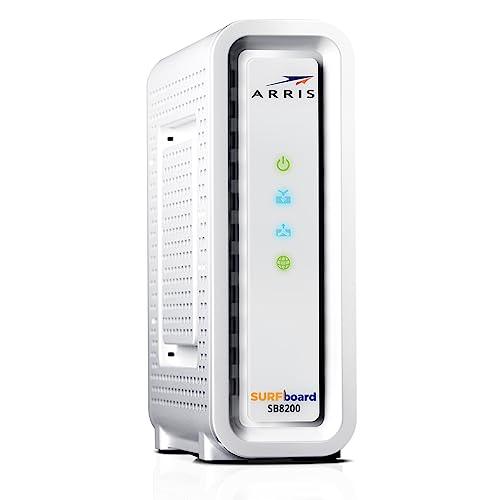 ARRIS SURFboard SB8200 DOCSIS 3.1 Cable Modem , Approved for Comcast Xfinity, Cox, Charter Spectrum, & more , Two 1 Gbps Ports , 1 Gbps Max Internet Speeds , 4 OFDM Channels - GEAR4EVER