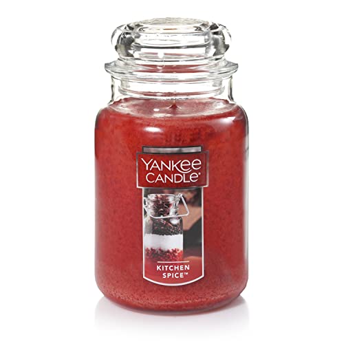 Yankee Candle Kitchen Spice Scented, Classic 22oz Large Jar Single Wick Candle, Over 110 Hours of Burn Time