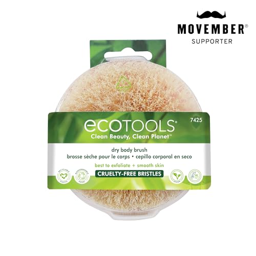 EcoTools Dry Body Brush, For Post Shower & Bath Skincare Routine, Removes Dirt & Promotes Blood Circulation, Helps Reduce Appearance of Cellulite, Eco-Friendly, Vegan & Cruelty-Free, 1 Count