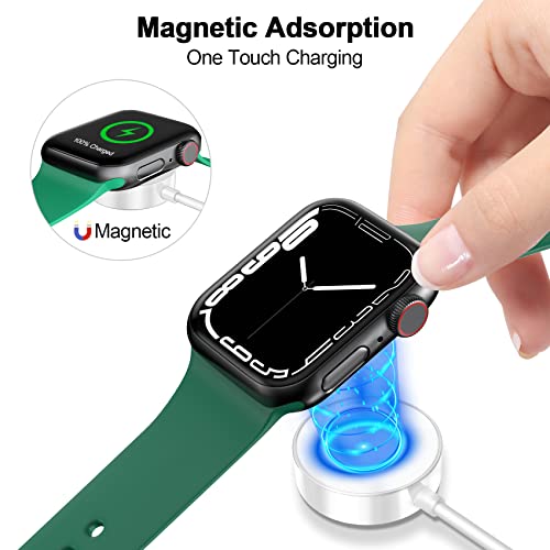 𝟮𝟬𝟮𝟯 𝐔𝐩𝐠𝐫𝐚𝐝𝐞𝐝 for Apple Watch Charger Magnetic Fast Charging Cable [Portable] Magnetic Wireless Charging Compatible with iWatch Series Ultra/9/8/7/6/SE/SE2/5/4/3/2-[3.3FT] White