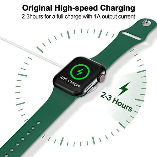 𝟮𝟬𝟮𝟯 𝐔𝐩𝐠𝐫𝐚𝐝𝐞𝐝 for Apple Watch Charger Magnetic Fast Charging Cable [Portable] Magnetic Wireless Charging Compatible with iWatch Series Ultra/9/8/7/6/SE/SE2/5/4/3/2-[3.3FT] White