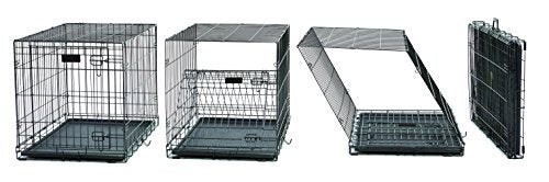 MidWest Homes for Pets Newly Enhanced Single Door iCrate Dog Crate, Includes Leak-Proof Pan, Floor Protecting Feet , Divider Panel & New Patented Features