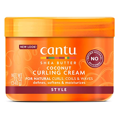 Cantu Coconut Curling Cream with Shea Butter for Natural Hair, 12 oz (Packaging May Vary)