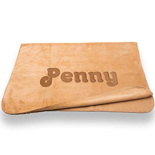 Custom Catch Personalized Dog Blanket - Gray or Beige - Large