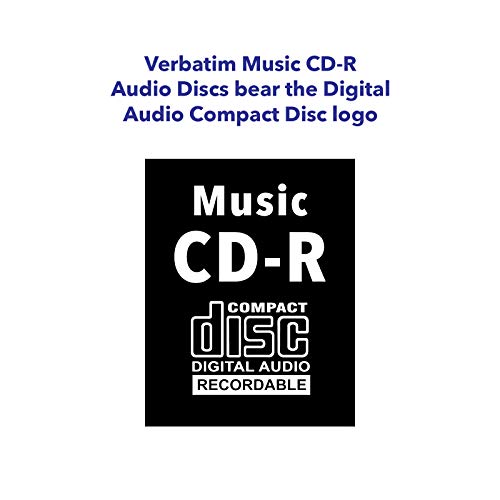 Verbatim Music CD-R 80 Minute 700 MB Blank Recordable Audio Discs 25pk Spindle, Silver