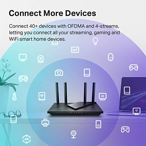 TP-Link AX1800 WiFi 6 Router (Archer AX21) – Dual Band Wireless Internet Router, Gigabit Router, USB port, Works with Alexa - A Certified for Humans Device - GEAR4EVER