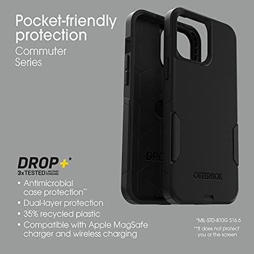 OtterBox iPhone 13 Pro Max & iPhone 12 Pro Max Commuter Series Case - BLACK, slim & tough, pocket-friendly, with port protection - GEAR4EVER