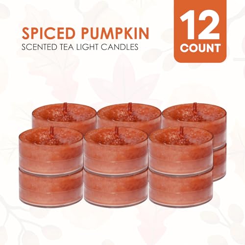 Yankee Candle Spiced Pumpkin Tea Lights - Set of 12