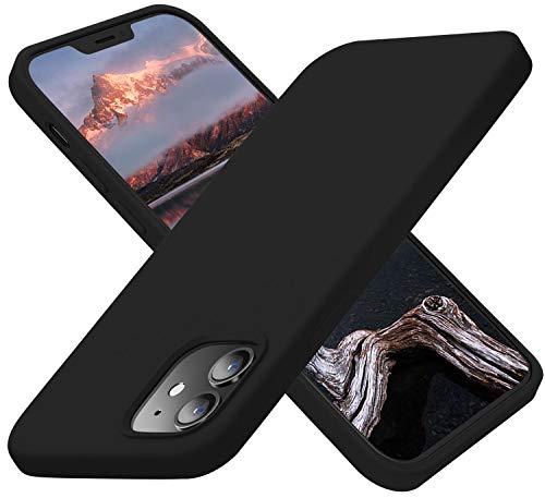 Cordking Designed for iPhone 12 Case, Designed for iPhone 12 Pro Case, Silicone Shockproof Phone Case with [Soft Anti-Scratch Microfiber Lining] 6.1 inch, Black - GEAR4EVER