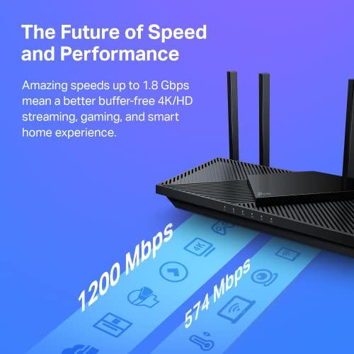 TP-Link AX1800 WiFi 6 Router (Archer AX21) – Dual Band Wireless Internet Router, Gigabit Router, USB port, Works with Alexa - A Certified for Humans Device - GEAR4EVER