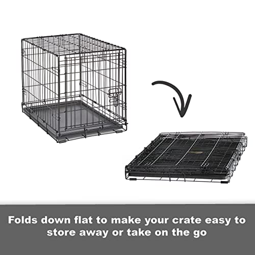 New World Newly Enhanced Single New World Dog Crate, Includes Leak-Proof Pan, Floor Protecting Feet, & New Patented Features, 36 Inch