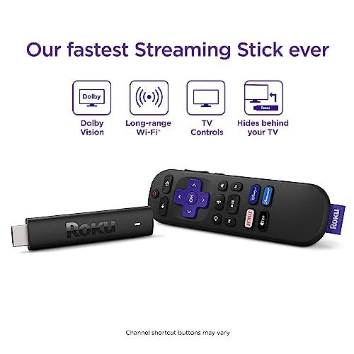 Roku Streaming Stick 4K | Portable Roku Streaming Device 4K/HDR/Dolby Vision, Roku Voice Remote, Free & Live TV - GEAR4EVER