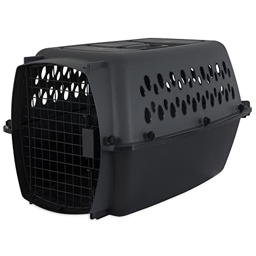 Petmate Pet Porter Dog Kennel 24", Dark Gray & Black, for Pets 15-20lbs, Made in USA