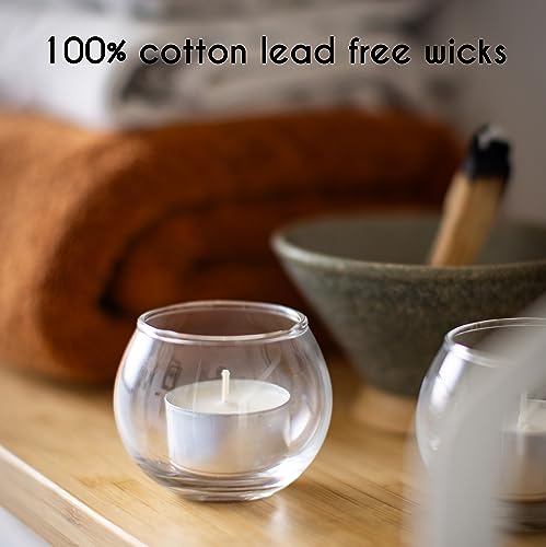 Stonebriar 100 Pack Unscented Tea Light Candles with 6-7 Hour Extended Burn Time