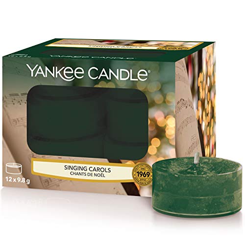 Yankee Candle Scented, Tea Light Candles (x 12), Singing Carols