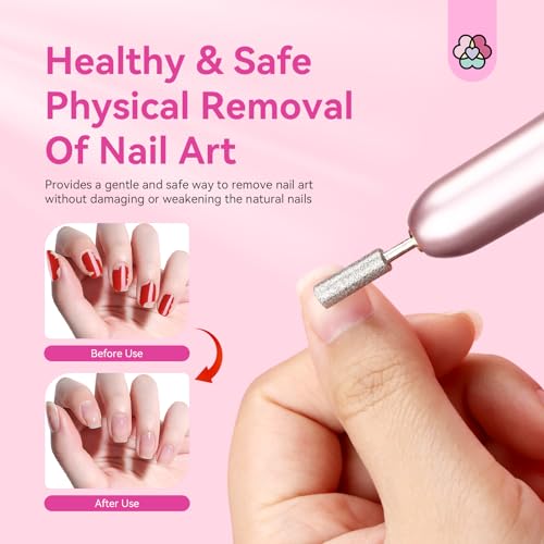 Saviland Electric Nail Drill - Electric Nail File Efile Nail Drill Professional Manicure with 6PCS Nail Drill Bits & 51Pcs Sanding Bands