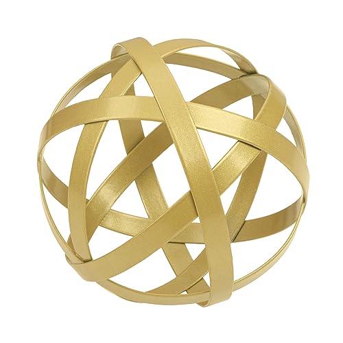 Metal Decorative Sphere for Home Decor - Distressed Gold, Hand Painted, Modern Decorative Balls for Living Room, Bedroom, Kitchen, Bathroom, Office - Table Decorative Orbs for Сenterpiece - Better Savings Group